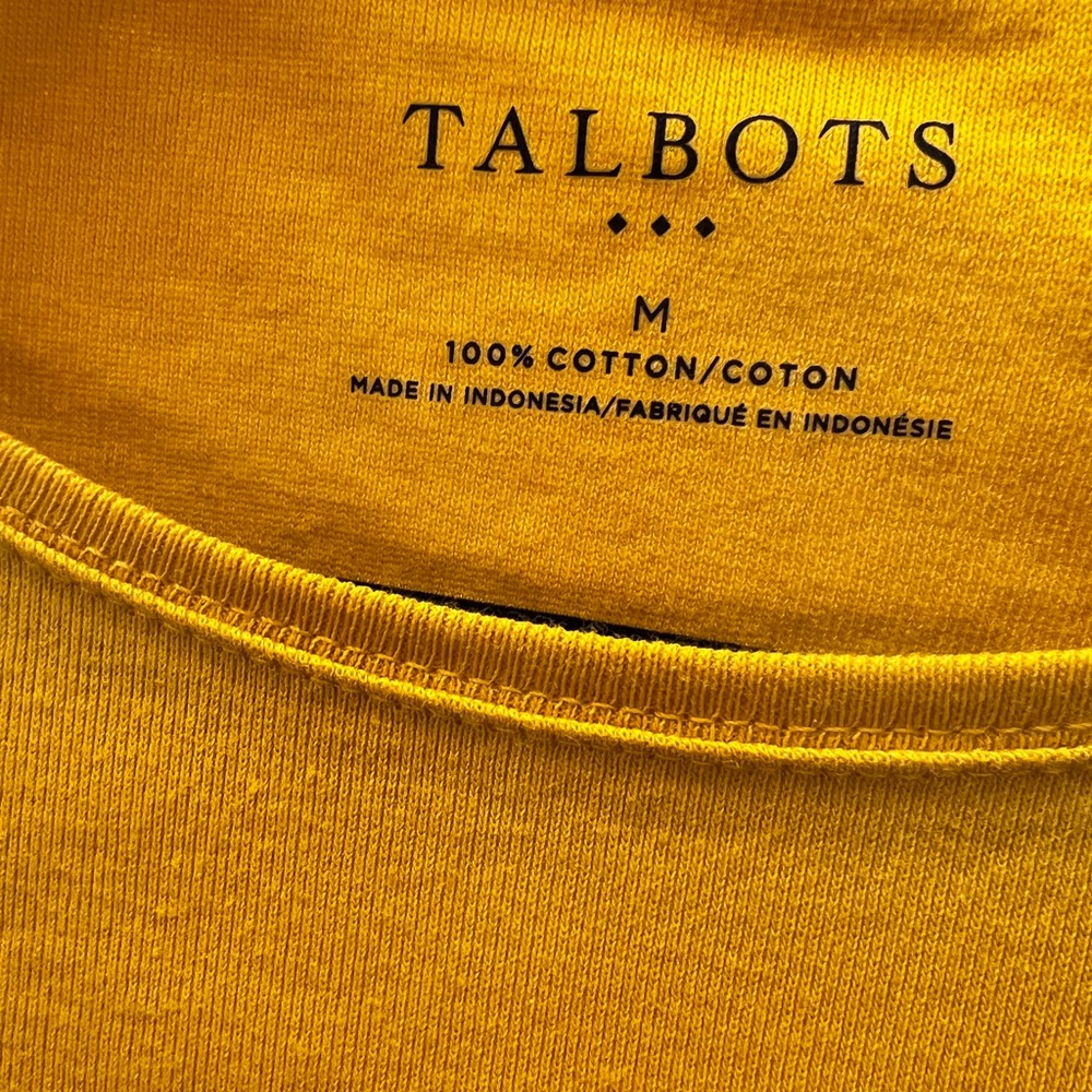 TALBOTS Cotton Long Sleeve Tee/ Golden Honey - Picture 3 of 4